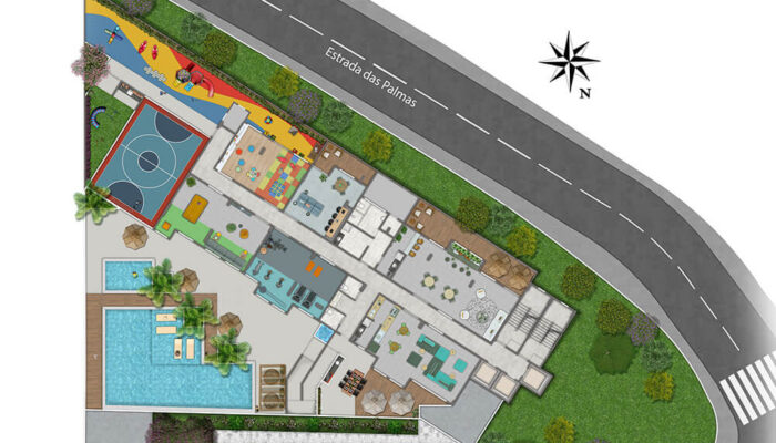 planta de um como de um apartamento